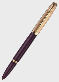 Перова ручка Parker Parker 51 Deluxe Plum GT із закритим пером, фото
